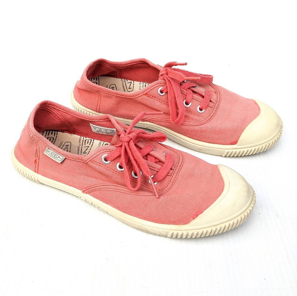 Keen Coral Orange Canvas Lightweight Sneakers